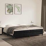  s oprugama i madracem crni 200x200 cm baršunasti | shoptok.hr