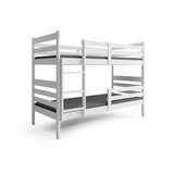BMS Dječji drveni krevet na kat Eryk s ladicom 200x90 cm, bijeli, s madracima od PE pjene 8 cm | shoptok.hr