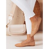 DStreet Baleriny damskie na płaskim obcasie GLAMINO khaki | ePonuda.com