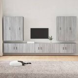  7-dijelni set TV ormarića sivog sonome konstruirano drvo | shoptok.hr