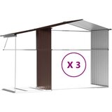 vidaXL Vrtno spremište smeđe 277 x 365 5 x 179 cm od pocinčanog čelika | shoptok.hr