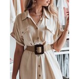 DStreet Koszulowa sukienka maxi ARMINA beżowa | shoptok.hr