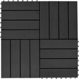 vidaXL Talne plošče 11 kosov WPC 30x30 cm 1 m² črne Cene