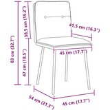  Jedilni stoli 4 kosi rjav žamet, (21828475) | Shoptok.si