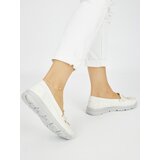 SEASTAR White comfortable faux leather loafers | ePonuda.com