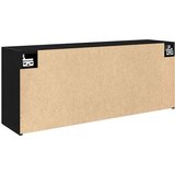  Kupaonski zidni ormarić crni 100x25x40 cm izrađeno drvo | Eponuda.com