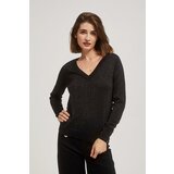 Moodo V-neck sweater with metal thread | shoptok.hr