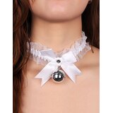 Adam i Eva Ženska sexy ogrlica sa mašnom i zvončićem R82107-2, Bela Cene