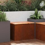  Vrtna klupa Rđa 60 x 40 x 43 cm Otporni čelik | shoptok.hr