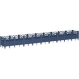  Vrtna sadilica s klinovima plava siva 363,5x43,5x43,5 cm PP | shoptok.hr