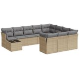  11-dijelni set vrtnih sofa od poliratana s jastucima bež | shoptok.hr