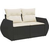  9-dijelni set vrtnih sofa s jastucima crni od poliratana | shoptok.hr