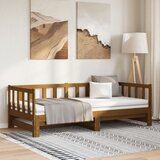 The Living Store Izvlečna dnevna postelja medeno rjava 2x(90x190) cm borovina - Dnevna Postelja, (21508871) | Shoptok.si