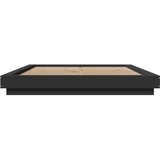  Okvir kreveta s LED svjetlima crni 160x200 cm konstruirano drvo | shoptok.hr