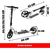Kruzzel Hyperion romobil – veliki kotači 200 mm, sklopivi, za djecu i odrasle | shoptok.hr