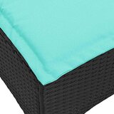  Vrtne stolice s jastucima 2 kom. Crne 55x55x36 cm Poli ratan - Crna 1 | shoptok.hr