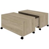 vidaXL Klubska mizica sonoma hrast 75x75x38 cm iverna plošča, (20712664) | Shoptok.si