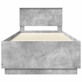  Krevetna konstrukcija s uzglavljem Betonska siva 70 x 190 cm | shoptok.hr