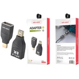 Trpežen in vzdržljiv 8K adapter - Črna