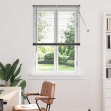 vidaXL Okenska roleta z zavesami Drugo Temno siva 85 x 175 cm Aluminij | Shoptok.si
