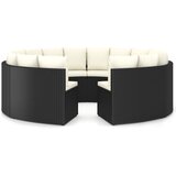  8-dijelni set vrtnih sofa od poliratana s jastucima crni | shoptok.hr