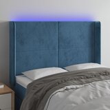 The Living Store led posteljno vzglavje temno modro 147x16x118/128 cm žamet - led vzglavje, (21418381) Cene