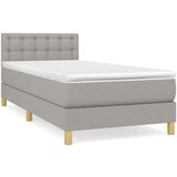  Box spring postelja z vzmetnico svetlo siv 100x200 cm blago, (20727302) | Shoptok.si