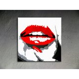  Ručno slikane slike na platnu na platnu POP Art RED LIPS 1-dijelna () | shoptok.hr