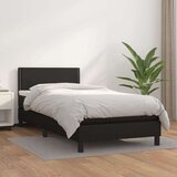 Box spring postelja z vzmetnico črna 80x200 cm umetno usnje, (20726273) Cene