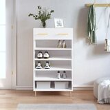 Shumee Omarica za čevlje visok sijaj bela 60x35x105 cm inženirski les, (20796117) | Shoptok.si