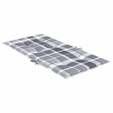 Jastuci za vrtne stolice 6 kom sivi karirani 100x50x3cm tkanine | shoptok.hr