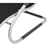  Ležaljka za sunčanje s jastukom od aluminija i tekstilena crna | shoptok.hr