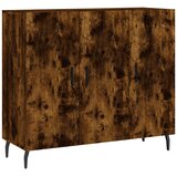  Komoda boja dimljenog hrasta 90 x 34 x 80 cm konstruirano drvo | shoptok.hr