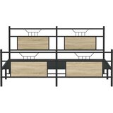  Metalni okvir kreveta bez madraca boja hrasta sonome 183x213 cm | shoptok.hr