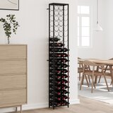  Stalak za vino za 57 boca crni 34 x 18 x 200 cm kovano željezo | shoptok.hr