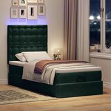  Okvir kreveta s madraca tamnozeleni 100x200cm baršunasti | shoptok.hr