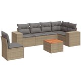 vidaXL 7-dijelni set vrtnih sofa od poliratana s jastucima bež | shoptok.hr