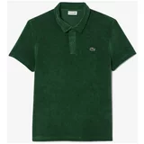 Lacoste SLEEVED RIBBED COLLAR Zelena