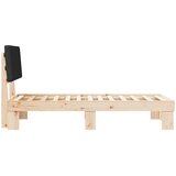  Krevetni okvir s tapiciranim uzglavljem Crna 90 x 190 cm | shoptok.hr