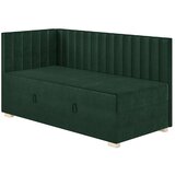 Ghado Tamno zeleni kutni dječji krevet s prostorom za odlaganje s madracem 90x200 cm Snugi - | shoptok.hr