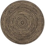  Ručno rađeni tepih od jute crne i prirodne boje 90 cm | shoptok.hr