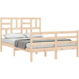  Okvir kreveta s uzglavljem 140 x 190 cm od masivnog drva | shoptok.hr