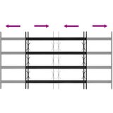  Rešetka za prozor 115 x 60 cm Čelik s prahom premazan Crna | shoptok.hr