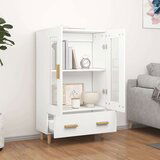  Visoka komoda bijela 70 x 31 x 115 cm od konstruiranog drva | shoptok.hr