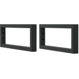  Nosači polica za umivaonik 2 kom crni pravokutni čelični Crna 15 x 40 cm | Shoptok.si