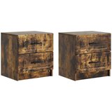  Nočna omarica 2 pcs Dimljen hrast 43 x 34,5 x 44,5 cm, (5000209919) | Shoptok.si