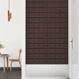  Zidne ploče od umjetne kože 12 kom smeđe 60 x 15 cm 1 08 m² | shoptok.hr
