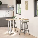  Noge za barsko mizo v obliki črke T, 2 kosa, bele barve, 60x35x(90-91) cm, jeklo | Shoptok.si