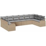  Set sofe s jastukom 10 pcs Bež Poliratana | shoptok.hr