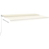  Automatska tenda na uvlačenje sa stupovima 6 x 3 m krem | shoptok.hr